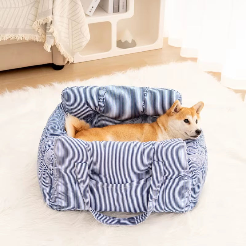 Travel Booster Car Seat – Cozy, Secure, and Stylish for Every Pet Adventure!